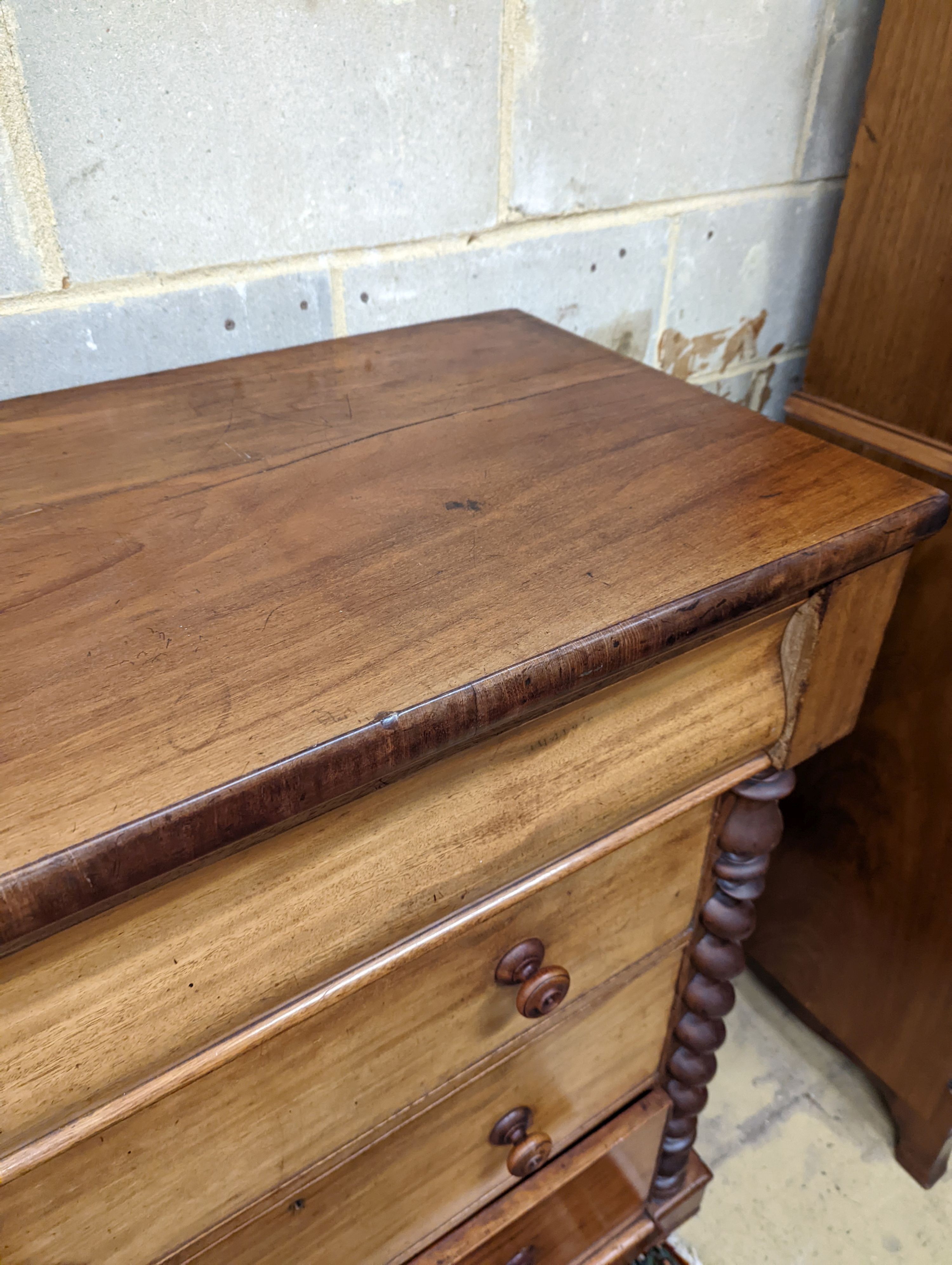 A Victorian mahogany Scottish chest, width 110cm, depth 55cm, height 128cm